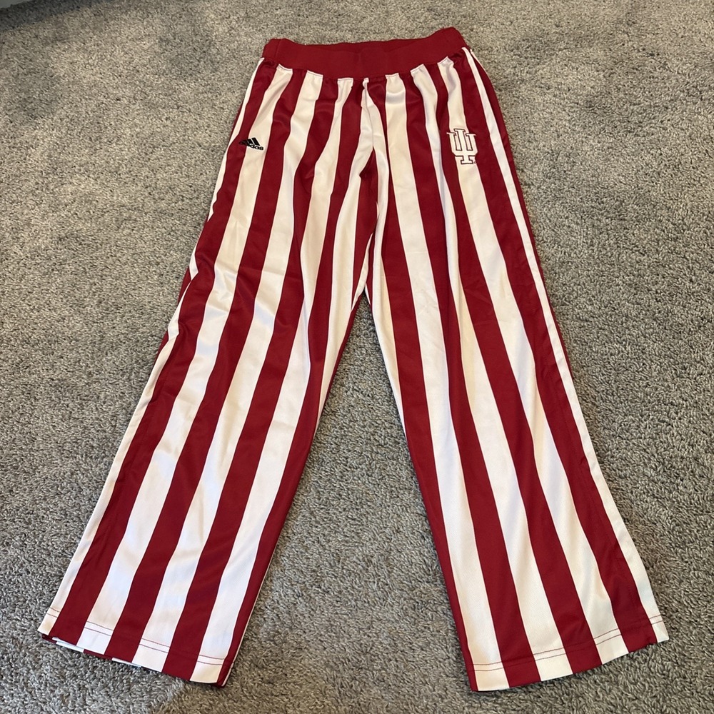 Adidas IU Indiana University Candy Striped Tear Away Pants Youth XL 18-20 /Men S